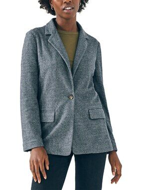 Faherty Dream Flannel Double Knit Blazer Gray XL